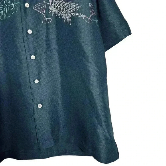 BATIK BAY BUTTON UP HAWAIIAN SHIRT SHORT SLEEVE MENS L - Picture 4 of 4